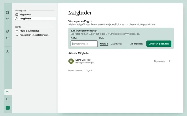 Lade Leute per E-Mail ein