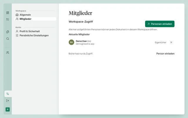 Öffne die Mitgliederliste